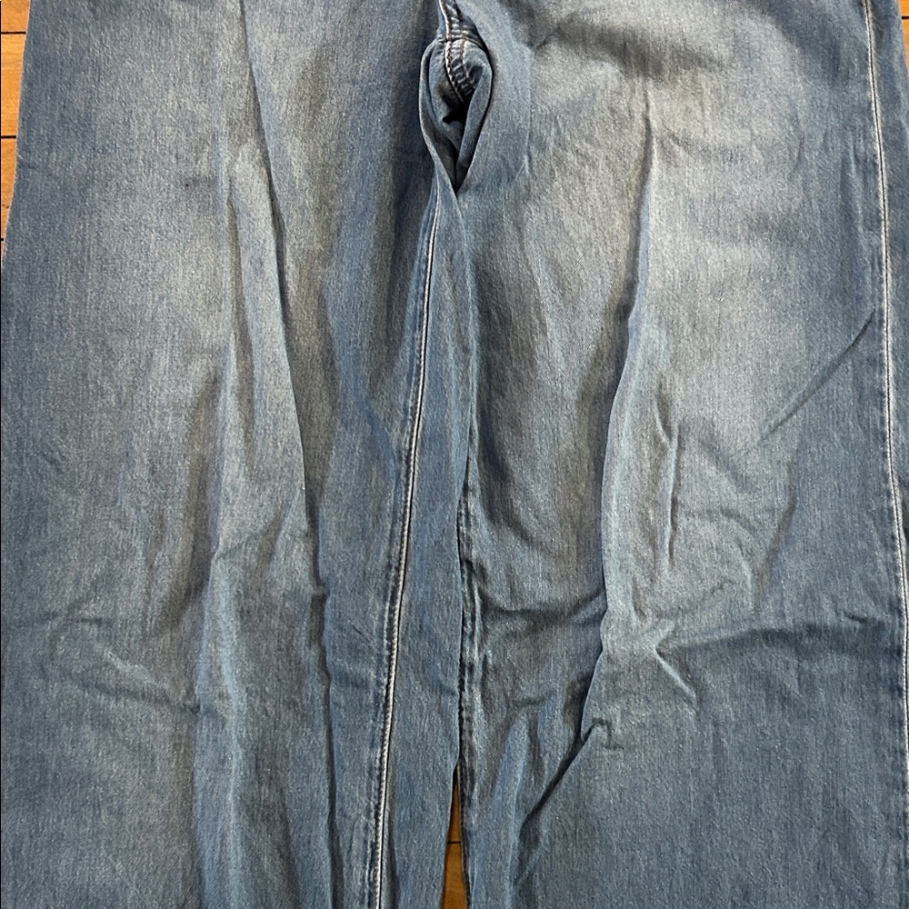 EUC Roxy High Rise Wide Leg Light Blue Denim Pants - Picture 4 of 10